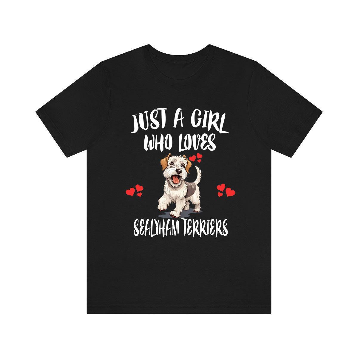 Just A Girl Who Loves Sealyham Terriers Dogs Shirt, Dog Lover Shirt, Sealyham Terrier Dog, Animal Toddler Infant Kids Gift T-Shirt Image 1