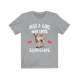 Just A Girl Who Loves Sloughis Dogs Shirt, Dog Lover Shirt, Sloughi Dog, Animal Toddler Infant Kids Gift T-Shirt Image 3