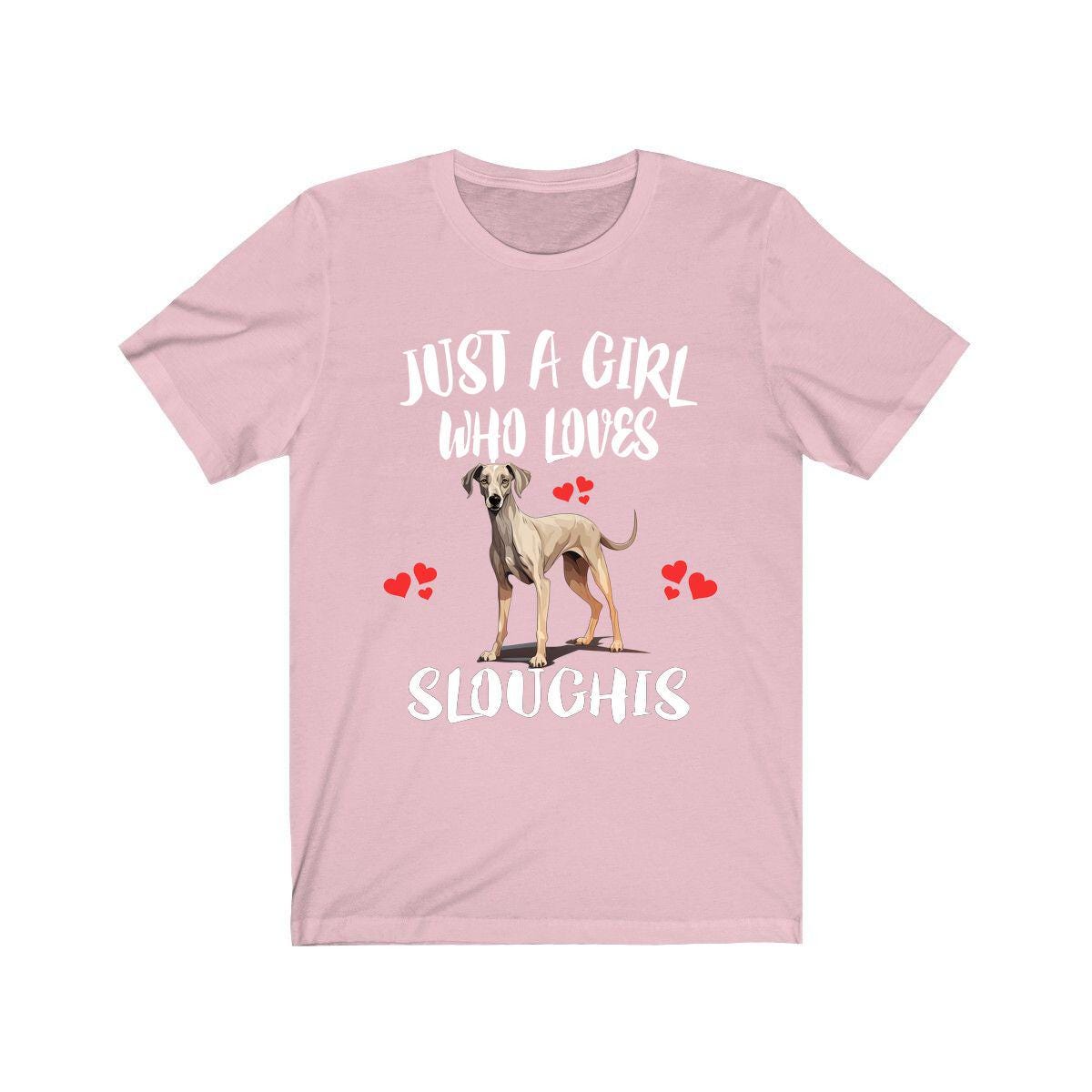Just A Girl Who Loves Sloughis Dogs Shirt, Dog Lover Shirt, Sloughi Dog, Animal Toddler Infant Kids Gift T-Shirt Image 4