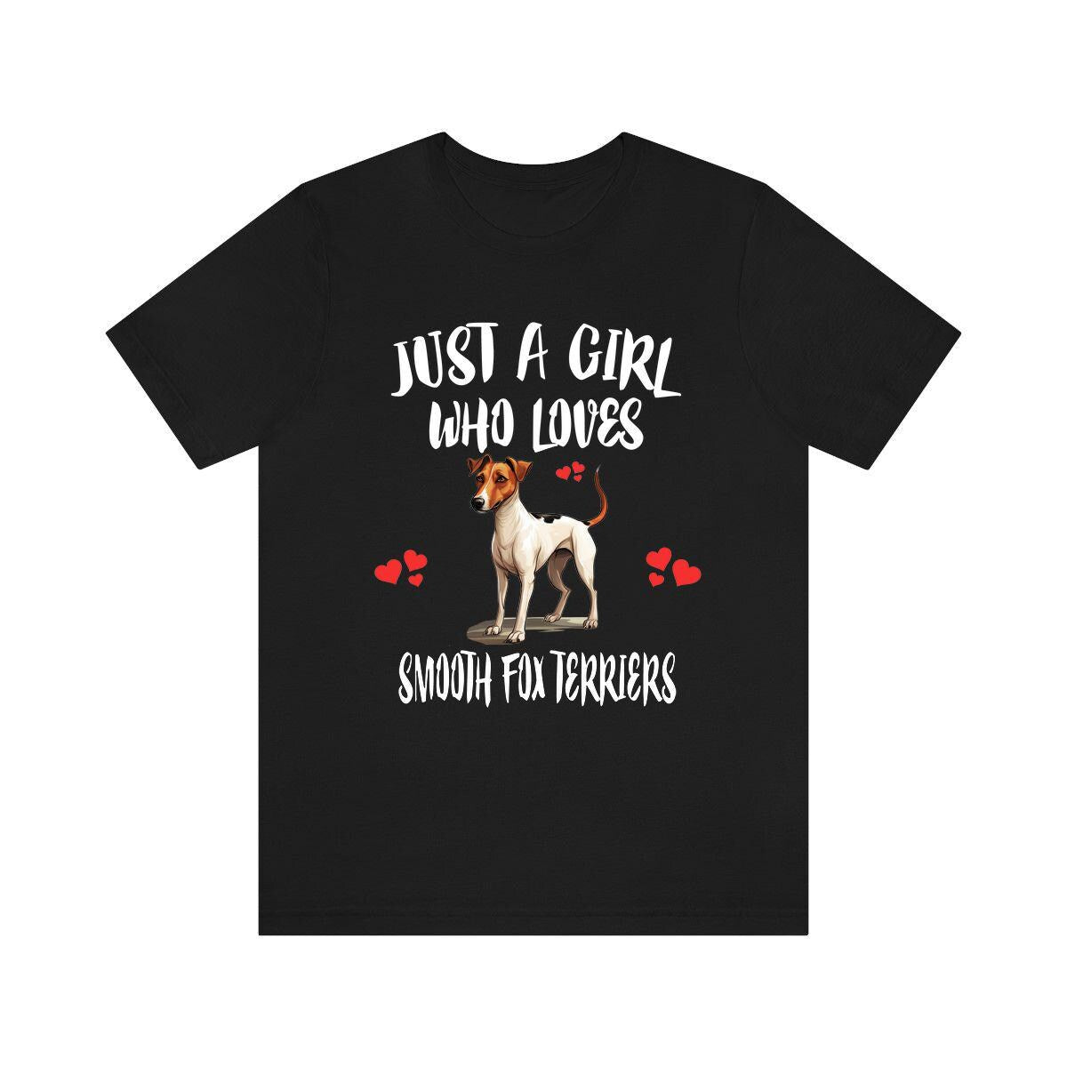 Just A Girl Who Loves Smooth Fox Terriers Dogs Shirt, Dog Lover Shirt, Smooth Fox Terrier Dog, Animal Toddler Infant Kids Gift T-Shirt Image 1