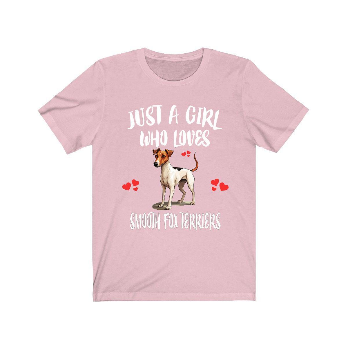 Just A Girl Who Loves Smooth Fox Terriers Dogs Shirt, Dog Lover Shirt, Smooth Fox Terrier Dog, Animal Toddler Infant Kids Gift T-Shirt Image 4