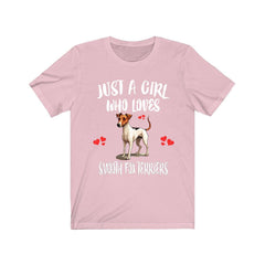 Just A Girl Who Loves Smooth Fox Terriers Shirt - smooth fox terrier print design