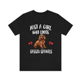 Just A Girl Who Loves Sussex Spaniel Dogs Shirt, Dog Lover Shirt, Sussex Spaniel Dog, Animal Toddler Infant Kids Gift T-Shirt Image 1
