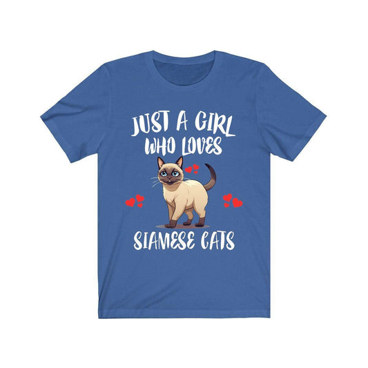 Just A Girl Who Loves Siamese Cats Shirt - Siamese cat print design