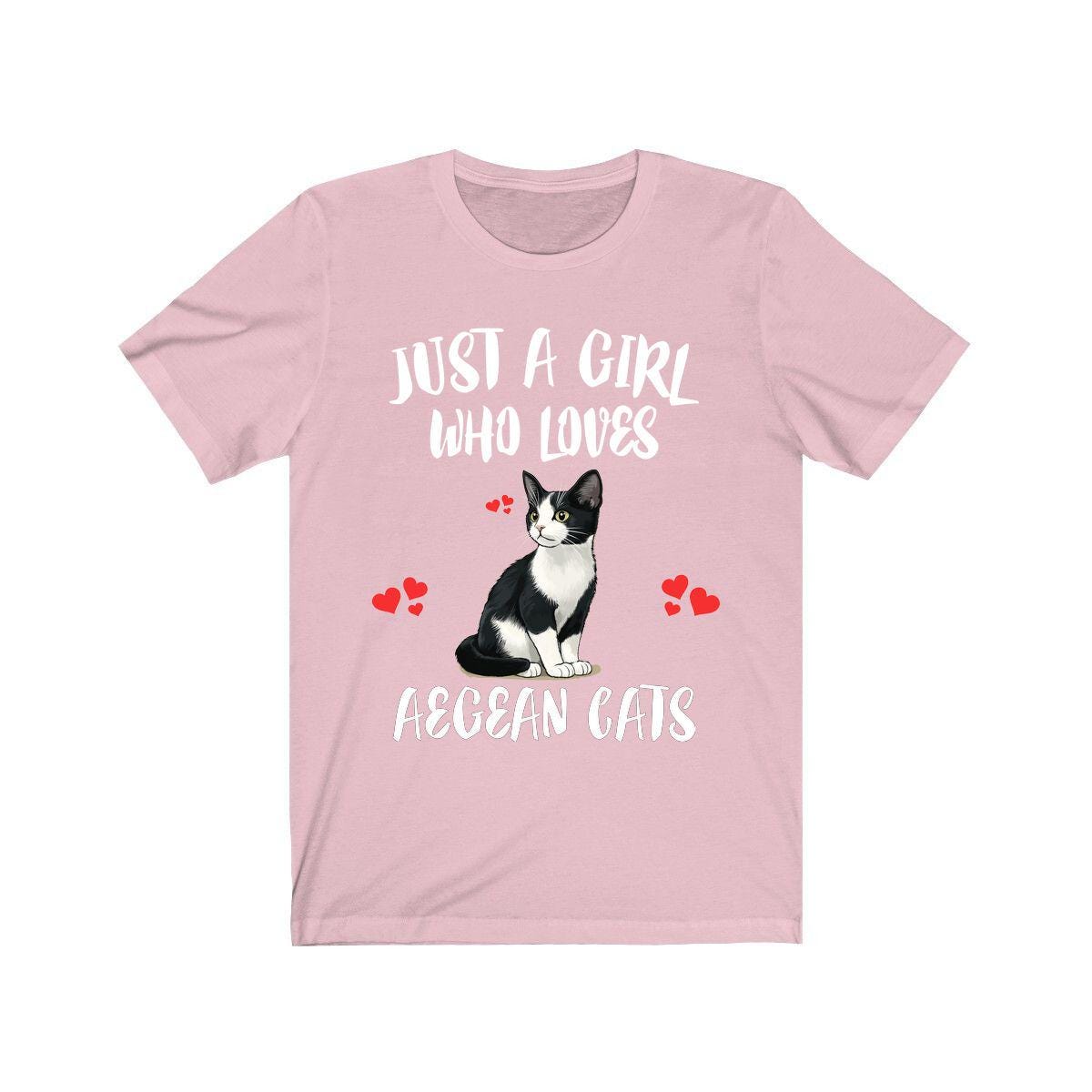 Just A Girl Who Loves Aegean Cats Shirt, Aegean Cat Lover Shirt, Cat Shirt, Aegean Gift, Animal Shirt Image 4