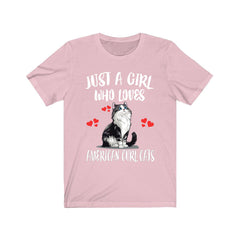 American Curl Cat T-Shirt for Girls - american curl cat print design