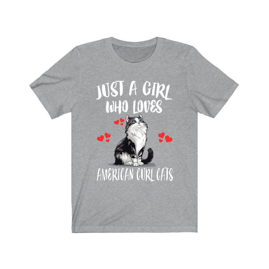 American Curl Cat T-Shirt for Girls - american curl cat print design