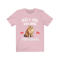 American Longhair Cat T-Shirt for Girls - american longhair cat print design