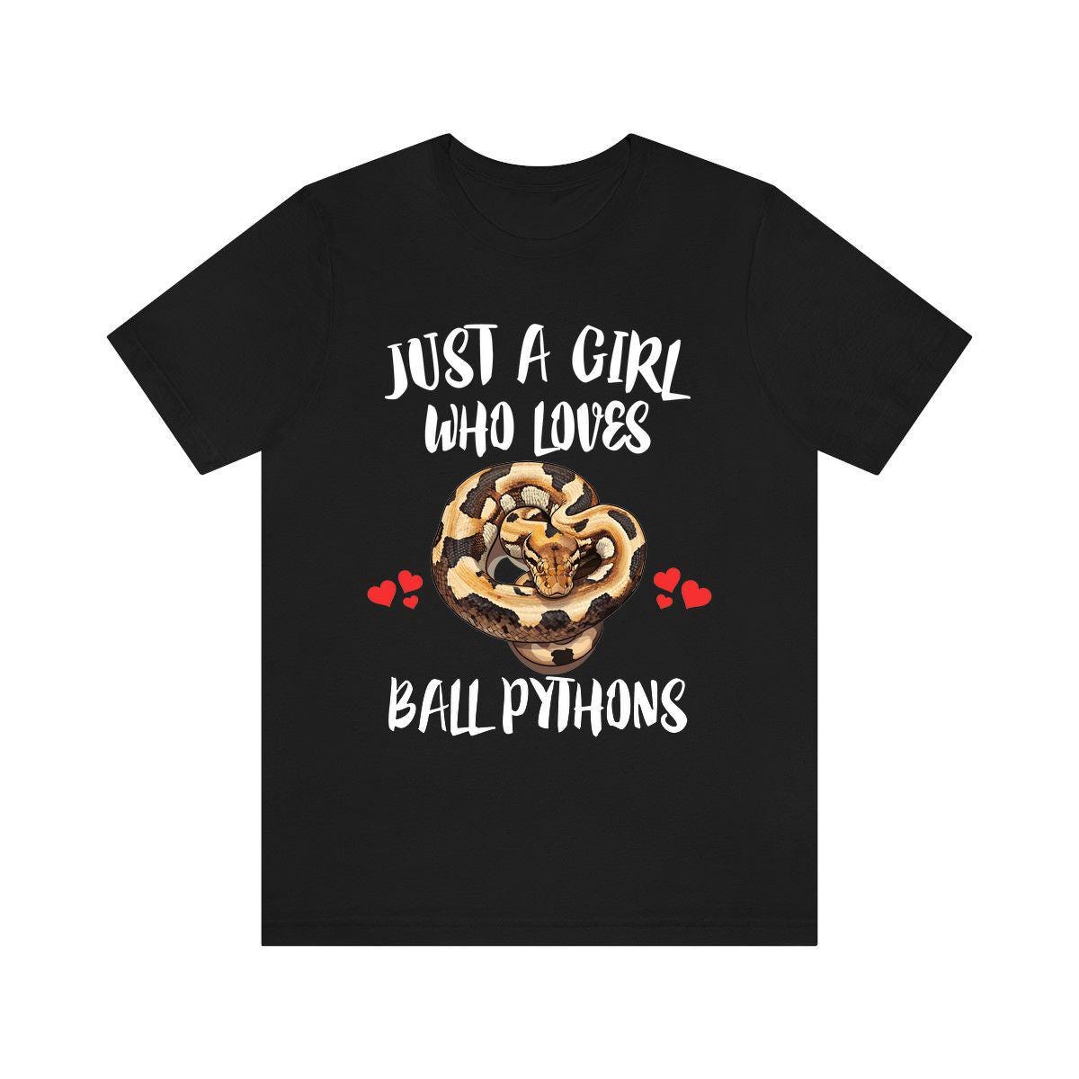 Just A Girl Who Loves Ball Pythons Snakes Shirt, Ball Python Lover Gift, Animal Adult Toddler Infant Kids Gift T-Shirt Image 1