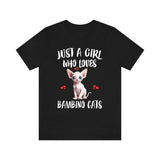 Just A Girl Who Loves Bambino Cats Shirt, Bambino Cat Lover Shirt, Cat Shirt, Cat Lover Gift, Animal Shirt Image 1