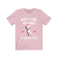 Just A Girl Who Loves Bambino Cats Shirt - bambino cat print design