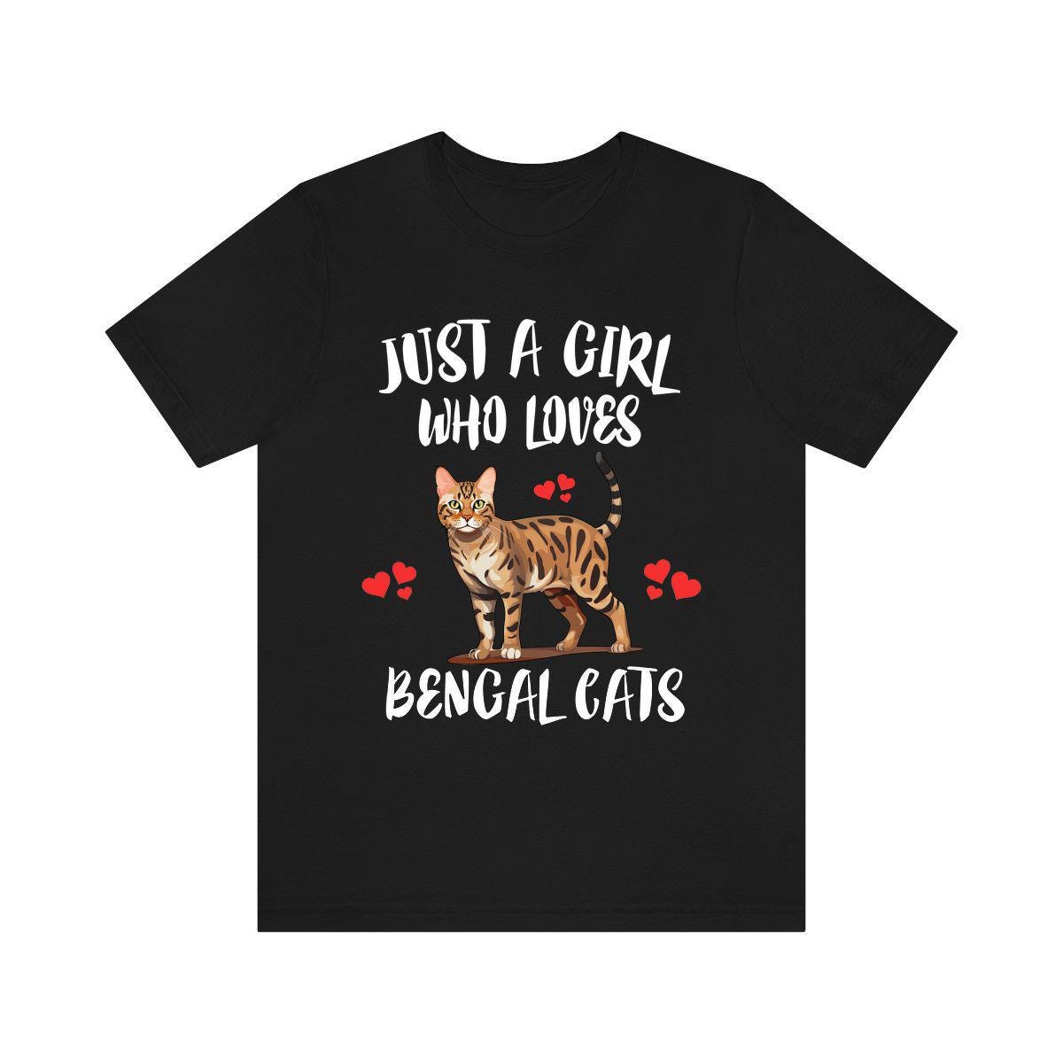 Just A Girl Who Loves Bengal Cats Shirt, Bengal Cat Lover Shirt, Cat Shirt, Cat Lover Gift, Animal Shirt Image 1