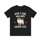 Just A Girl Who Loves Birman Cats Shirt, Birman Cat Lover Shirt, Cat Shirt, Cat Lover Gift, Animal Shirt Image 1