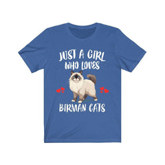 Just A Girl Who Loves Birman Cats Shirt - Birman cat print design