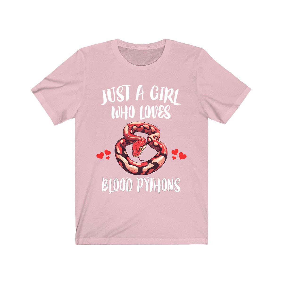 Just A Girl Who Loves Blood Pythons Snakes Shirt, Blood Python Lover Shirt, Python Shirt, Snake Lover Gift, Animal Shirt Image 4