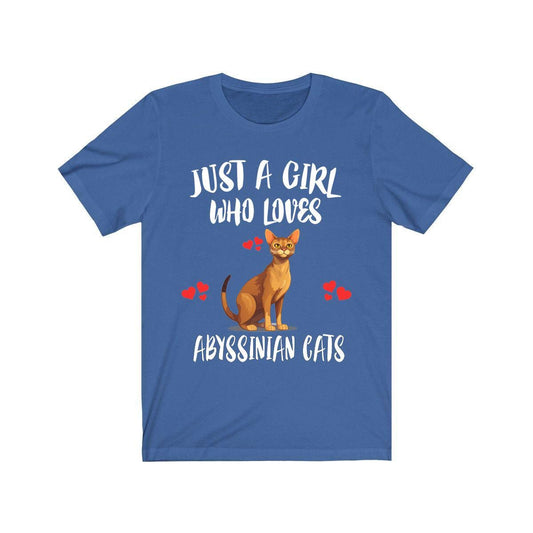 Abyssinian Cat T-Shirt for Girls - abyssinian cat print design