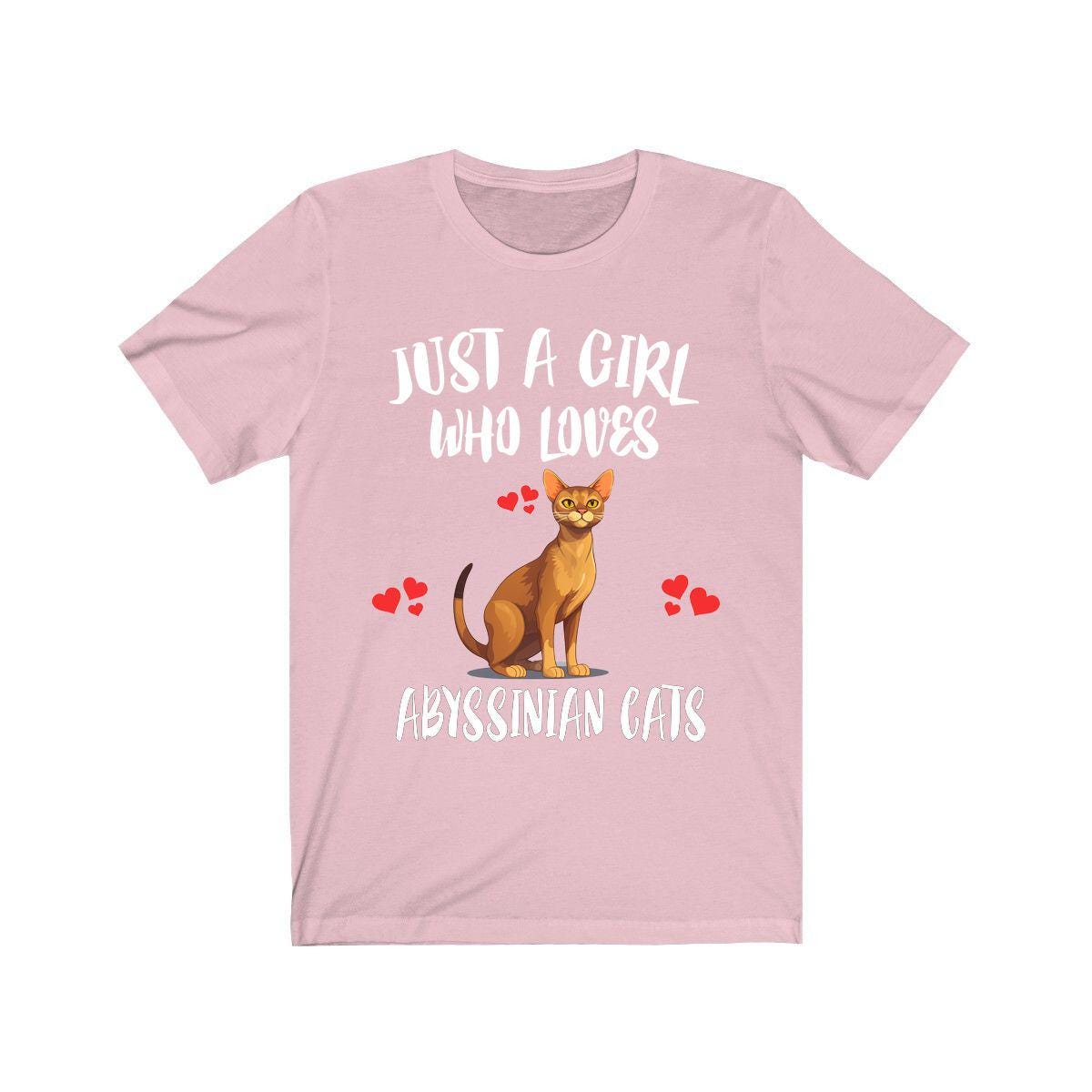 Just A Girl Who Loves Abyssinian Cats Shirt, Abyssinian Cat Lover Shirt, Cat Shirt, Abyssinian Gift, Animal Shirt Image 4