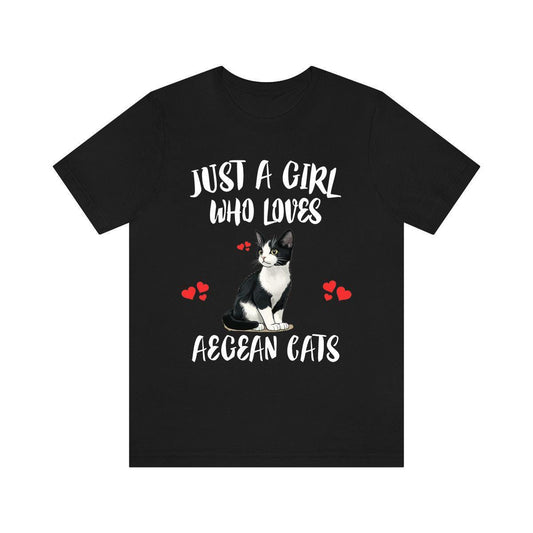 Aegean Cat T-Shirt for Girls - aegean cat print design