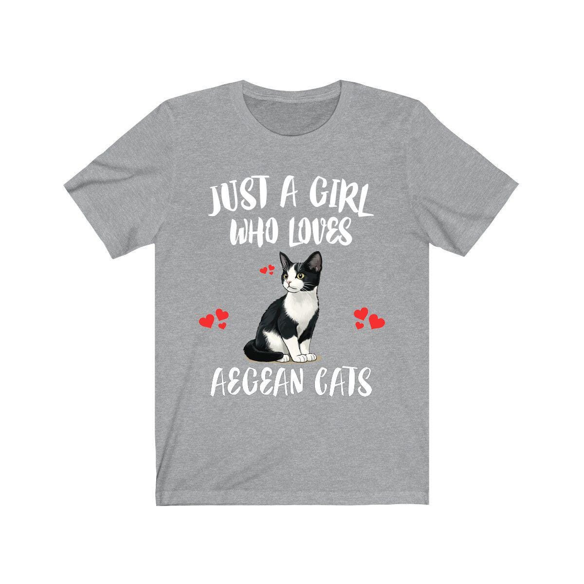 Just A Girl Who Loves Aegean Cats Shirt, Aegean Cat Lover Shirt, Cat Shirt, Aegean Gift, Animal Shirt Image 1