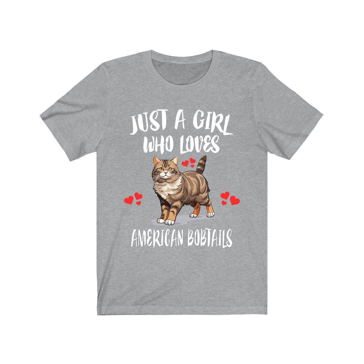 Just A Girl Who Loves American Bobtails Shirt, American Bobtail Cat Lover Shirt, Cat Shirt, Cats Gift, Animal Shirt Image 3