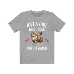 American Bobtail Cat T-Shirt for Girls - american bobtail print design