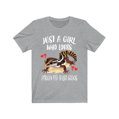African Fat-Tailed Gecko T-Shirt for Girls - fat tail gecko print design