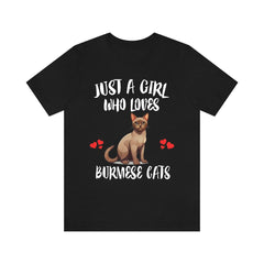 Just A Girl Who Loves Burmese Cats Shirt - Burmese cat print design