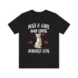 Just A Girl Who Loves Burmilla Cats Shirt, Burmilla Cat Lover Shirt, Cat Shirt, Cat Lover Gift, Animal Shirt Image 1