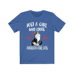 American Curl Cat T-Shirt for Girls - american curl cat print design