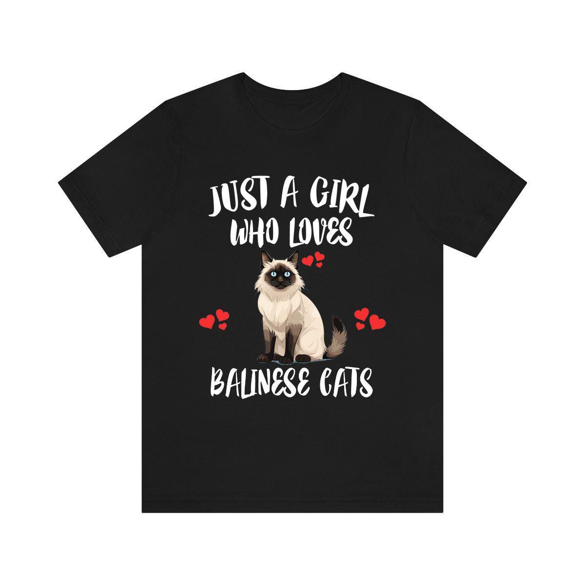 Just A Girl Who Loves Balinese Cats Shirt, Balinese Cat Lover Shirt, Cat Shirt, Cat Lover Gift, Animal Shirt Image 2
