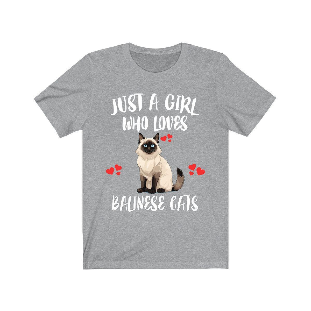 Just A Girl Who Loves Balinese Cats Shirt, Balinese Cat Lover Shirt, Cat Shirt, Cat Lover Gift, Animal Shirt Image 3