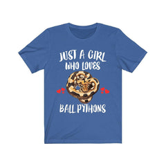 Just A Girl Who Loves Ball Pythons Snakes Shirt - Ball Python print design