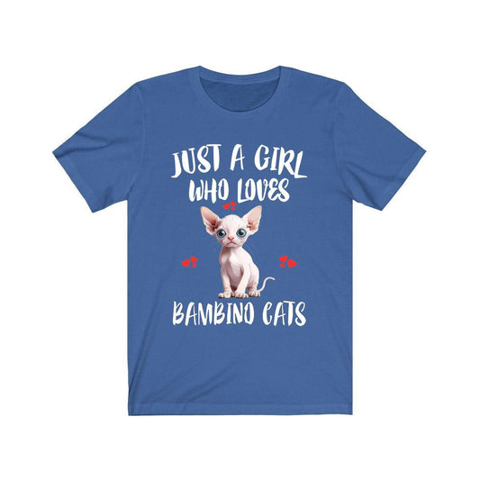 Just A Girl Who Loves Bambino Cats Shirt - bambino cat print design