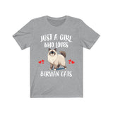 Just A Girl Who Loves Birman Cats Shirt, Birman Cat Lover Shirt, Cat Shirt, Cat Lover Gift, Animal Shirt Image 3
