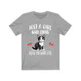 Just A Girl Who Loves Black And White Cats Shirt, Black And White Cat Lover Shirt, Cat Shirt, Cat Lover Gift, Animal Shirt Image 1