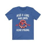 Just A Girl Who Loves Blood Pythons Snakes Shirt, Blood Python Lover Shirt, Python Shirt, Snake Lover Gift, Animal Shirt Image 3