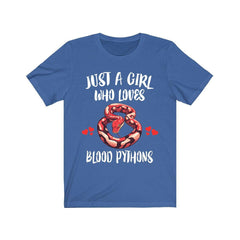 Just A Girl Who Loves Blood Pythons Snakes Shirt - blood python print design
