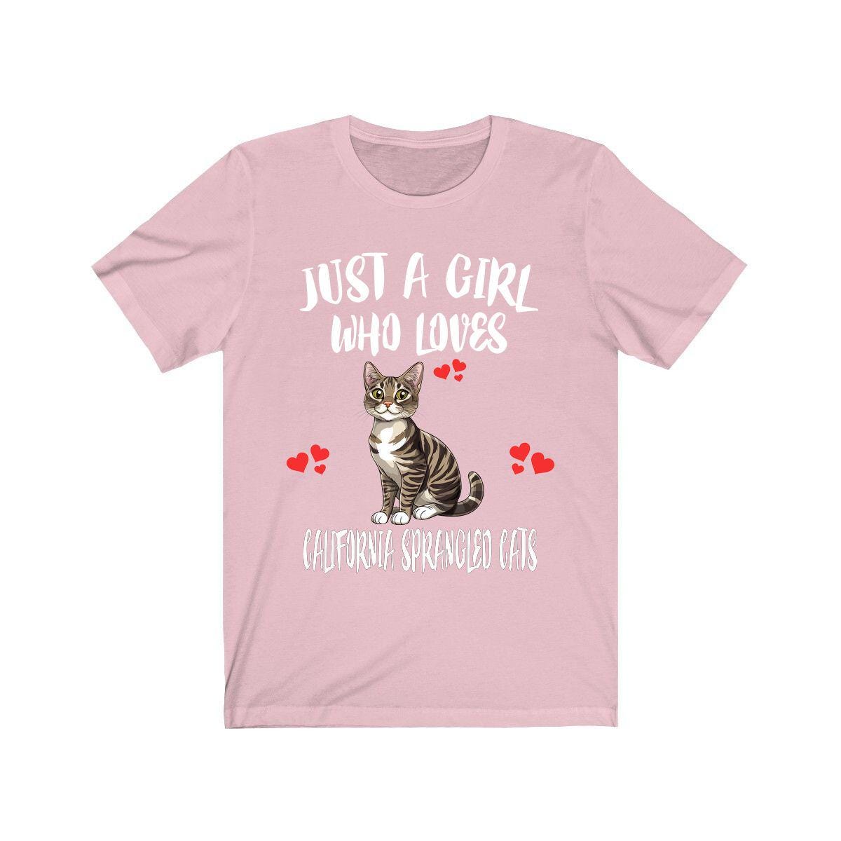 Just A Girl Who Loves California Sprangled Cats Shirt, California Cat Lover Shirt, Cat Shirt, Cat Lover Gift, Animal Shirt Image 4