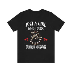 Just A Girl Who Loves California Kingsnakes Shirt - California kingsnake print design
