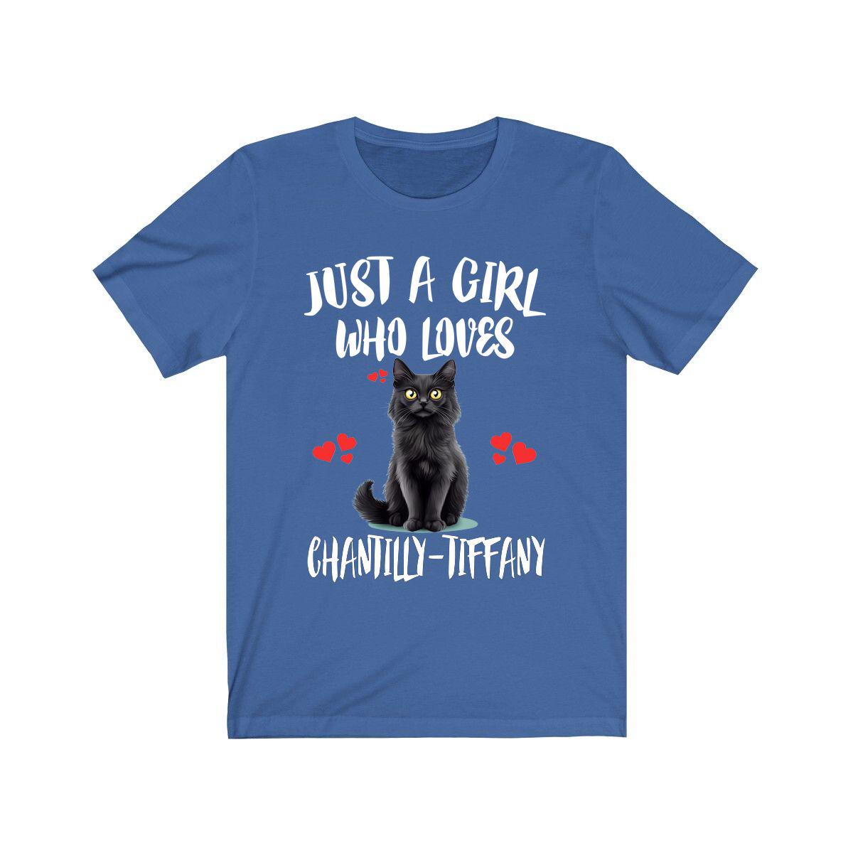 Just A Girl Who Loves Chantilly Tiffany Cats Shirt,  Cat Lover Shirt, Cat Shirt, Cat Lover Gift, Animal Shirt Image 3