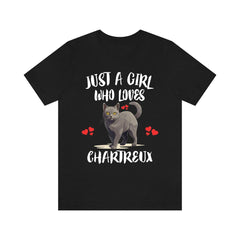 Just A Girl Who Loves Chartreux Cats Shirt - Chartreux cat print design