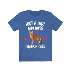 Just A Girl Who Loves Chausie Cats Shirt - Chausie cat print design