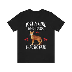 Just A Girl Who Loves Chausie Cats Shirt - Chausie cat print design