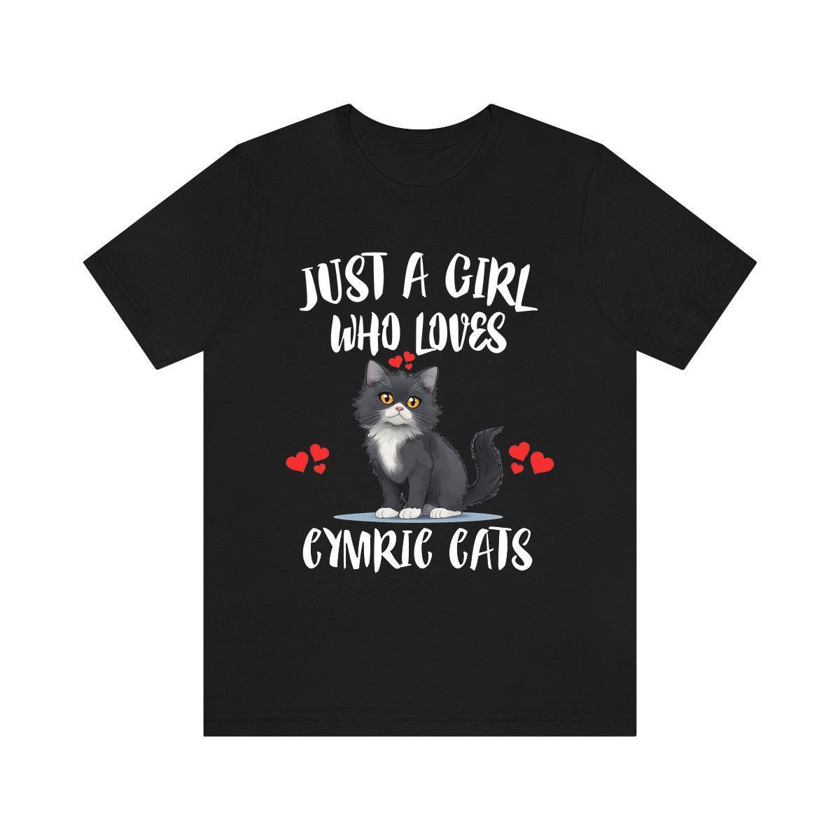 Just A Girl Who Loves Cymric Cats Shirt, Cymric Cat Lover Shirt, Cat Shirt, Cat Lover Gift, Animal Shirt Image 2