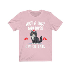 Just A Girl Who Loves Cymric Cats Shirt - Cymric cat print design