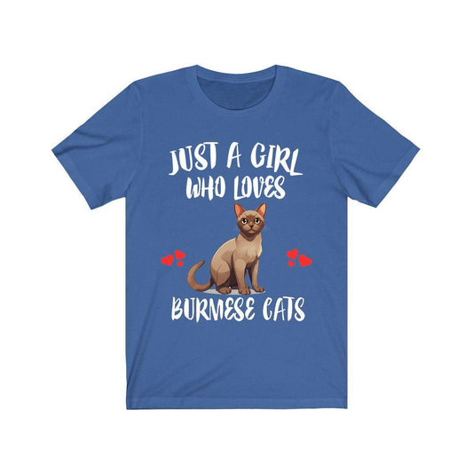 Just A Girl Who Loves Burmese Cats Shirt - Burmese cat print design