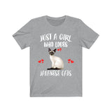 Just A Girl Who Loves Javanese Cats Shirt, Javanese Cat Cat Lover Shirt, Cat Shirt, Cat Lover Gift, Animal Shirt Image 3