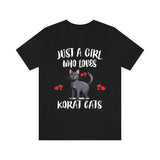 Just A Girl Who Loves Korat Cats Shirt, Korat Cat Lover Shirt, Cat Shirt, Cat Lover Gift, Animal Shirt Image 2