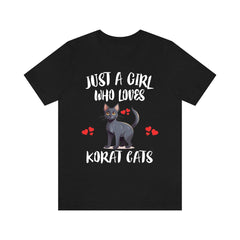 Just A Girl Who Loves Korat Cats Shirt - Korat cat print design