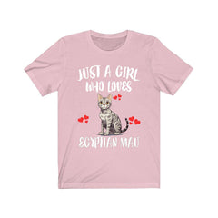 Just A Girl Who Loves Egyptian Mau Cats Shirt - Egyptian Mau cat print design